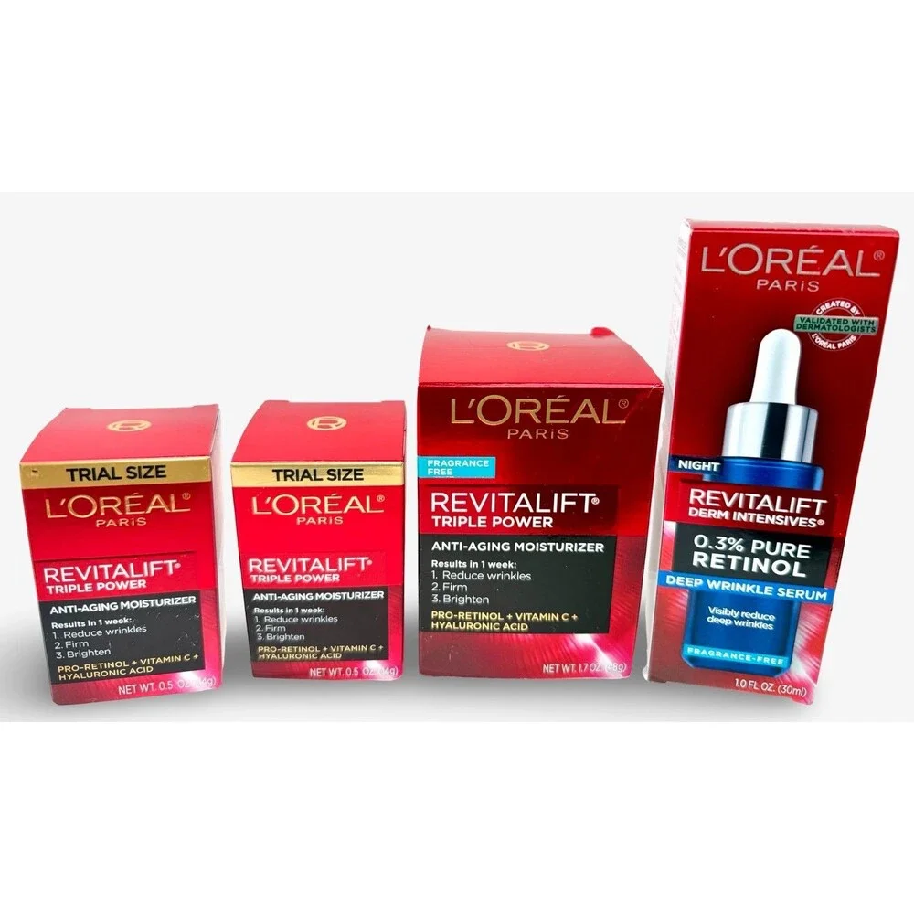 L’Oréal Revitalift Derm Intensives Retinol Night Serum + Moisturizer + 2 Trial